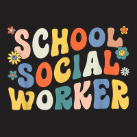 Groovy School Social Worker Coping Skills Back To School T-shirt | Artistshot