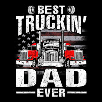 Best Truckin_ Dad Ever Usa Flag V-neck Tee | Artistshot