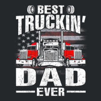 Best Truckin_ Dad Ever Usa Flag Crewneck Sweatshirt | Artistshot