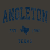 Angleton Texas Tx Vintage Athletic Navy Sports Design Bucket Hat | Artistshot