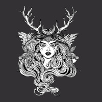 Shaman Elf Magic Woman With Deer Antlers And Long Hair Vintage Short | Artistshot