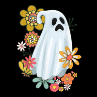 Ghost Vintage Retro Floral Groovy Cute Halloween Graphic Maternity Scoop Neck T-shirt | Artistshot