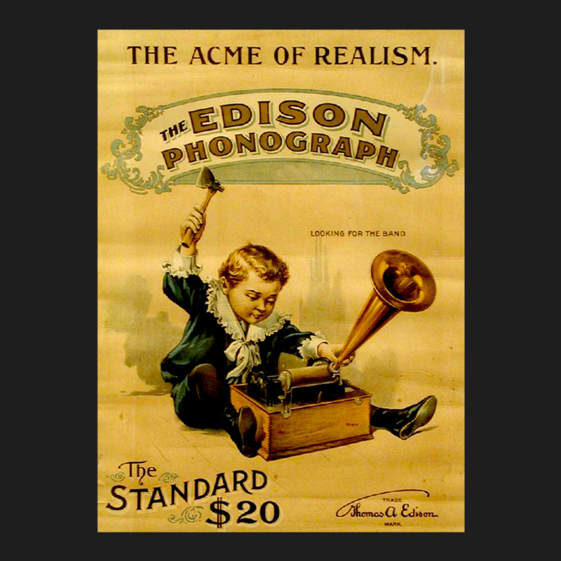 Edison Phonograph; Vintage Pictorial Advertising Print Classic T-shirt by cm-arts | Artistshot