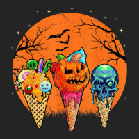 Ice Cream Halloween Costume Scary Moon Melting Skull Pumpkin 3/4 Sleeve Shirt | Artistshot