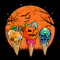 Ice Cream Halloween Costume Scary Moon Melting Skull Pumpkin Men's Long Sleeve Pajama Set | Artistshot