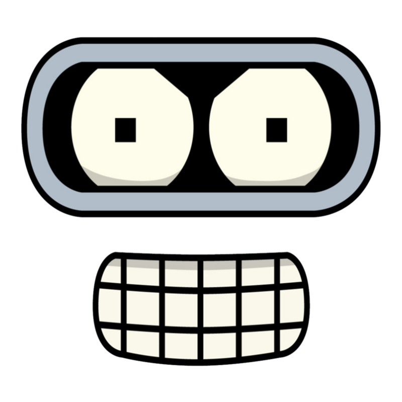 Bender's Face Sticker By Kennethsteele - Artistshot