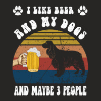 I Like Beer   My Dogs Cocker Spaniel Ladies Fitted T-shirt | Artistshot