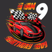 Race Car 9th Birthday Boy 9 Year Old Racing Car Driver Vintage Hoodie | Artistshot