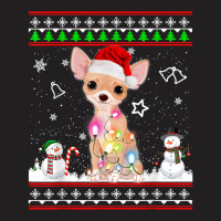 Chihuahua Christmas Dog Light Ugly Sweater T-shirt | Artistshot