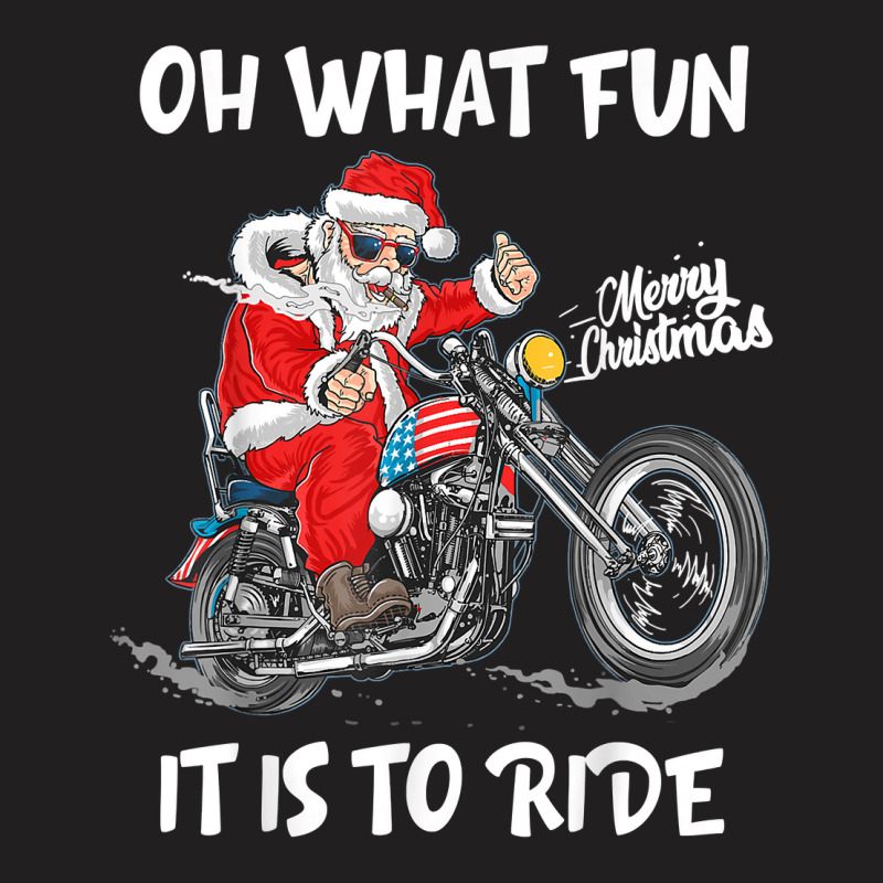 Biker Santa Motorcycle Fan Merry Christmas Xmas Holidays T-shirt | Artistshot