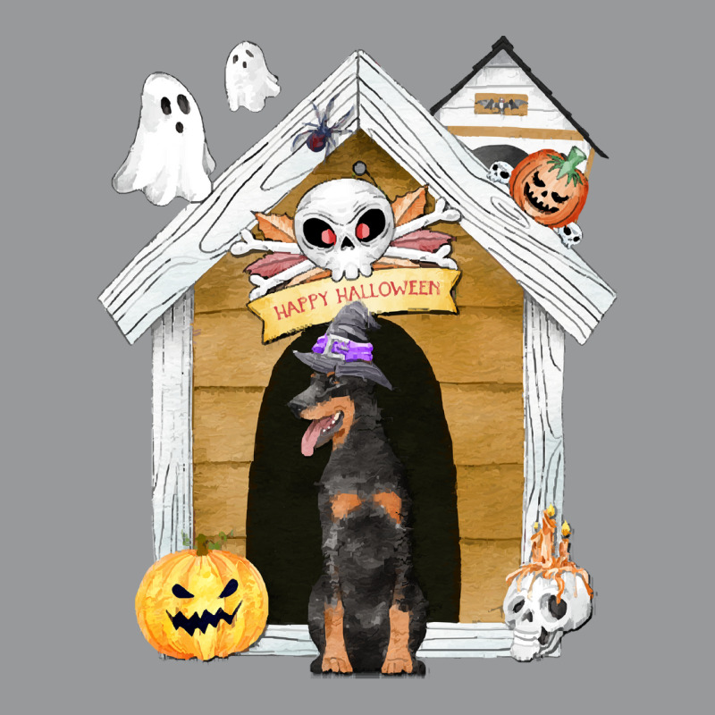 Funny Halloween Dobermann Dog T  Shirt Halloween Dobermann Dog Witch H Crewneck Sweatshirt | Artistshot