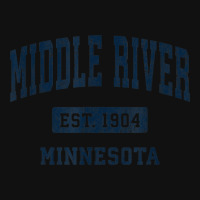 Middle River Minnesota Mn Vintage Athletic Sports Design Portrait Canvas Print | Artistshot