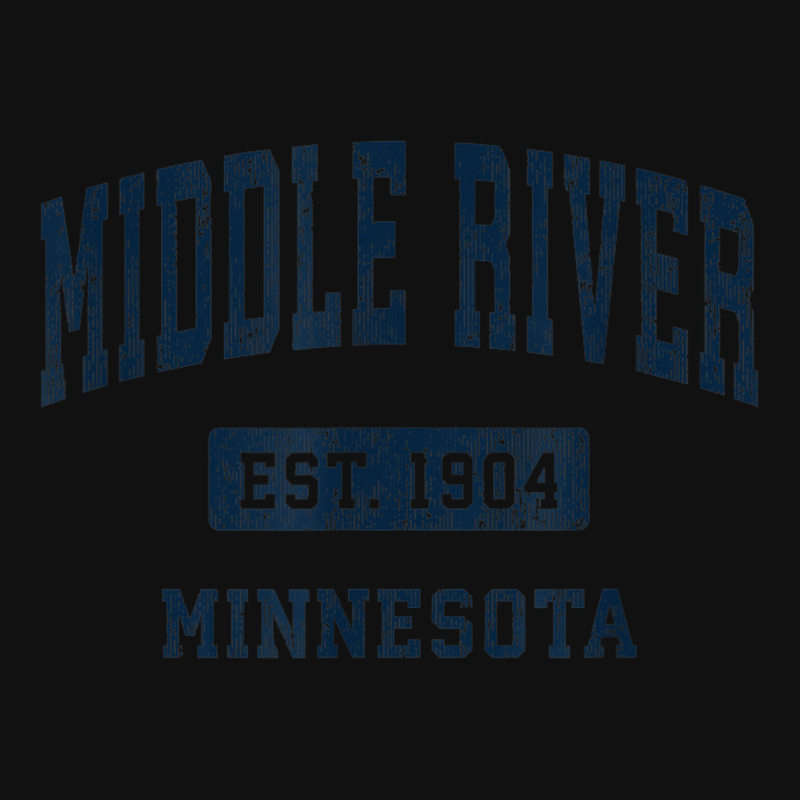 Middle River Minnesota Mn Vintage Athletic Sports Design Portrait Canvas Print | Artistshot