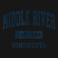 Middle River Minnesota Mn Vintage Athletic Sports Design Medium-length Apron | Artistshot