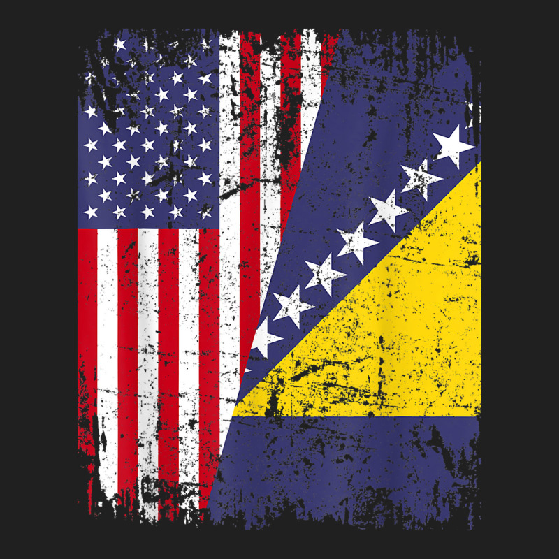 Bosnian Herzegovinian Roots Half American Flag Bosnia Flag Ladies Polo Shirt by JustinStringer | Artistshot