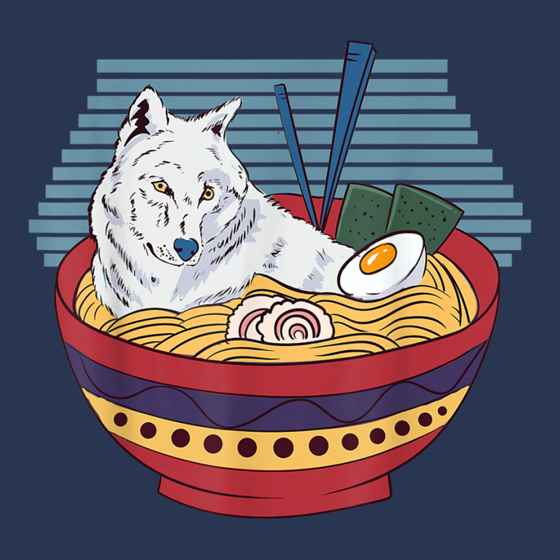 Japanese Culture Art   Kawaii Anime Wolf In A Ramen Bowl T Shirt Ladies Denim Jacket by genze | Artistshot