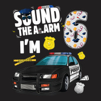 Kids Police Car 6th Birthday Boy 6 Year Old Cop Policeman Officer T-shirt | Artistshot