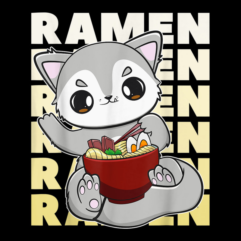 Cute Anime Wolf With Ramen And Japanese Noodles Baby Tee by Color | Artistshot