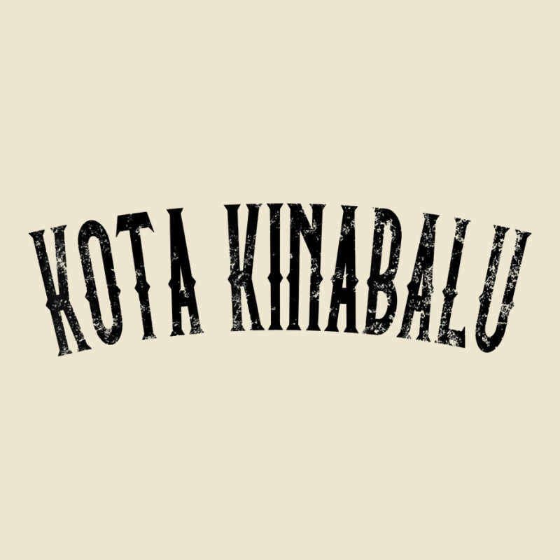 Kota Kinabalu Malaysia Vintage Black Text Apparel T Shirt Cropped Hoodie by cm-arts | Artistshot