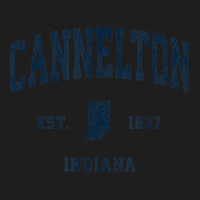 Cannelton Indiana In Vintage Athletic Navy Sports Design Classic T-shirt | Artistshot