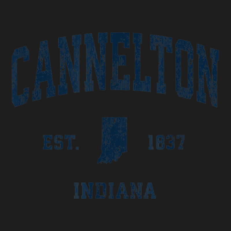 Cannelton Indiana In Vintage Athletic Navy Sports Design Classic T-shirt | Artistshot