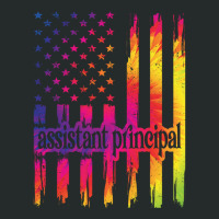 Assistant Principal Us Flag Gifts School Crew Women's Triblend Scoop T-shirt | Artistshot