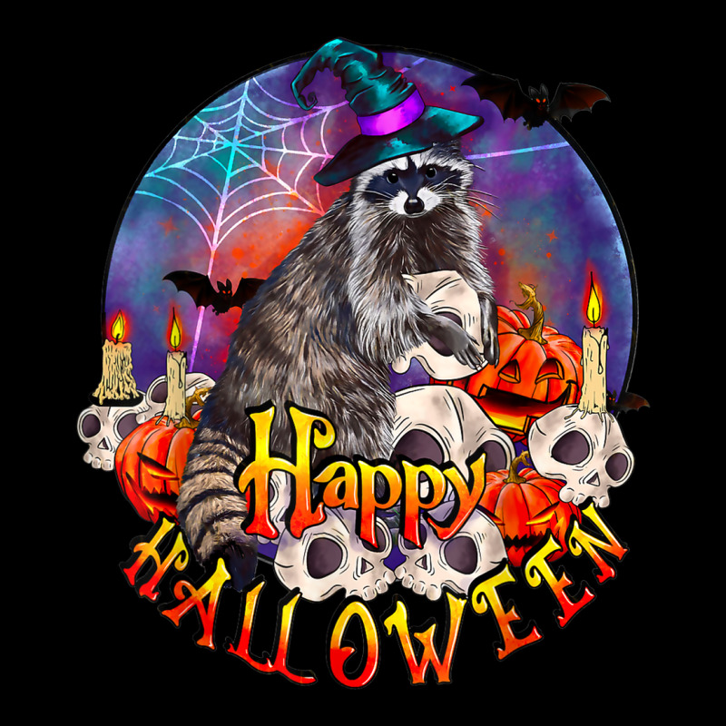 Racoon Happy Halloween Funny Costume Witchy Hat Raccoon Moon Fleece Short by Stunner | Artistshot