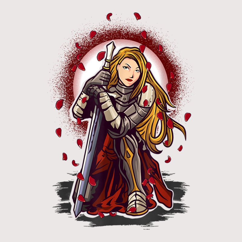 Woman Female Warrior Knight Medieval Fantasy Armor Sword T Shirt Pocket T-shirt | Artistshot