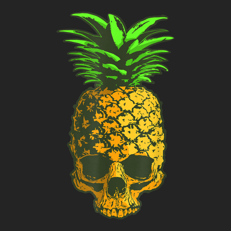 Pineapple Skull Hawaiian Halloween Gothic Summer Pop Art 3/4 Sleeve Shirt by Fashaza | Artistshot