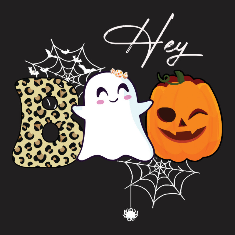 Gift Idea T  Shirt Hey Boo Cute Ghost With Pumpkin Halloween T  Shirt T-shirt | Artistshot