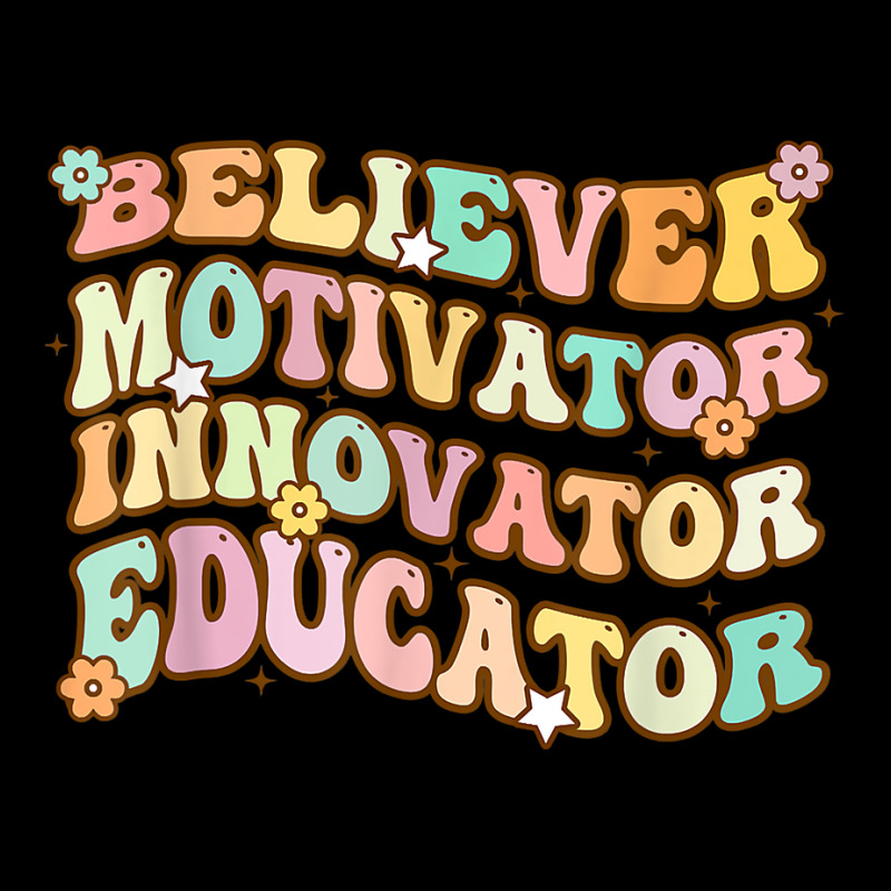 Believer Motivator Innovator Educator Retro Teacher Gifts T Shirt Youth Jogger by cm-arts | Artistshot