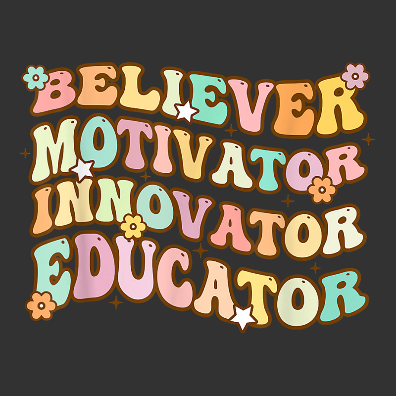 Believer Motivator Innovator Educator Retro Teacher Gifts T Shirt Baby Bodysuit by cm-arts | Artistshot