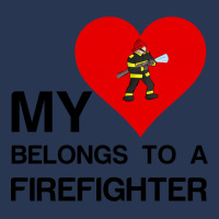 My Heart Belongs To A Firefighter Men Denim Jacket | Artistshot