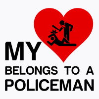 My Heart Belongs To A Policeman T-shirt | Artistshot