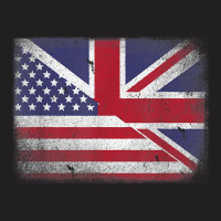 British American Flag Great Britain Union Jack . T-shirt | Artistshot