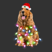 Cocker Spaniel Dog Santa Christmas Tree Lights Xmas Boys Dog Baby Bodysuit | Artistshot