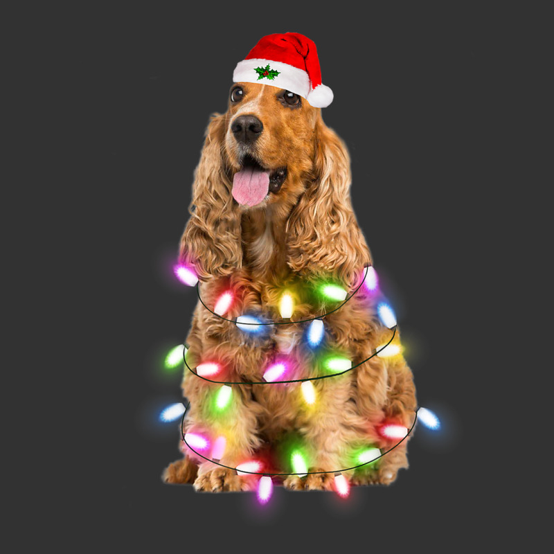 Cocker Spaniel Dog Santa Christmas Tree Lights Xmas Boys Dog Baby Bodysuit by Fashzilla | Artistshot