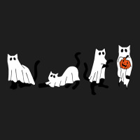 Black Cats And Pumpkin Halloween Cat Lovers Costume Ghost Classic T-shirt | Artistshot