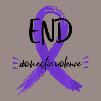 End Domestic Violence With A Ribbon Domestic Violence Aware T Shirt Vintage T-shirt | Artistshot