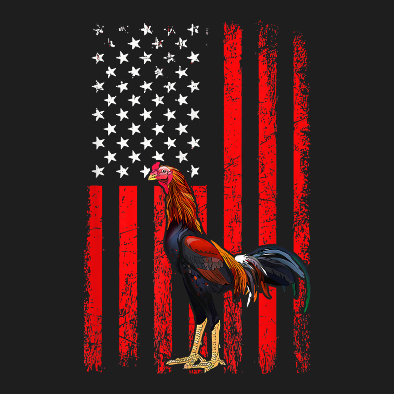 American Flag Cock Fighting Rooster Classic T-shirt by pennyWelborn | Artistshot