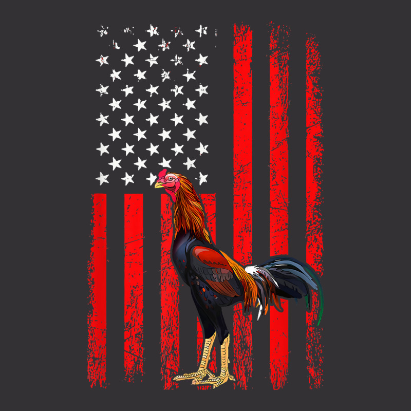 American Flag Cock Fighting Rooster Vintage Hoodie by pennyWelborn | Artistshot