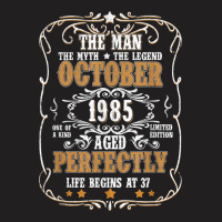 37th Birthday For Man Myth Legend October 1985 Vintage T-shirt | Artistshot