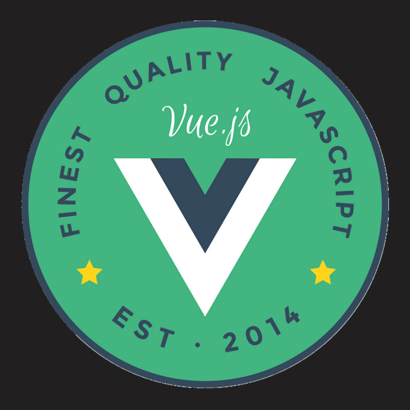 Vuejs Framework Badge Outline T-Shirt by cm-arts | Artistshot