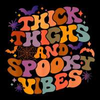 Retro Thick Thighs And Spooky Vibes Halloween Party Groovy Youth Hoodie | Artistshot