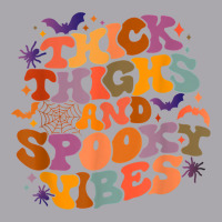 Retro Thick Thighs And Spooky Vibes Halloween Party Groovy Youth 3/4 Sleeve | Artistshot