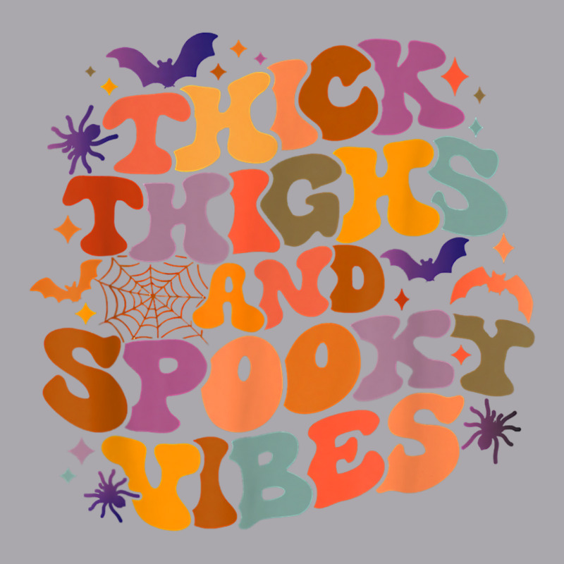 Retro Thick Thighs And Spooky Vibes Halloween Party Groovy Youth 3/4 Sleeve | Artistshot