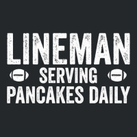 Football Lineman Hoodie   Serving Pancakes Daily Crewneck Sweatshirt | Artistshot