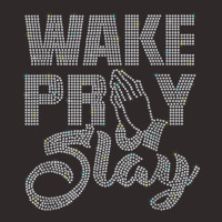 Wake Pray Slay Rhinestone Funny Christian For Birthday Girl Racerback Tank | Artistshot