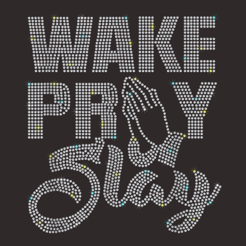 Wake Pray Slay Rhinestone Funny Christian For Birthday Girl Racerback Tank by Fashology | Artistshot