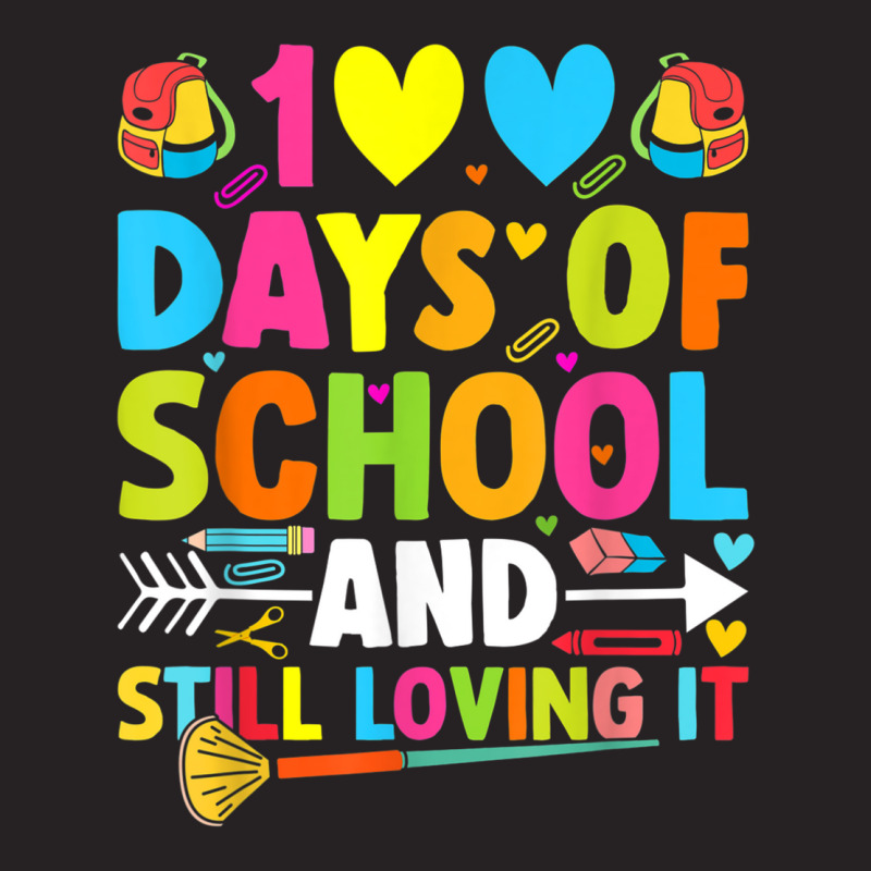 Cute 100 Days Of School And Still Loving It Hearts 100th Day T Shirt Vintage Cap | Artistshot